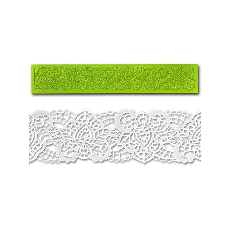 Lace Silicone Mould - Leaves Frieze