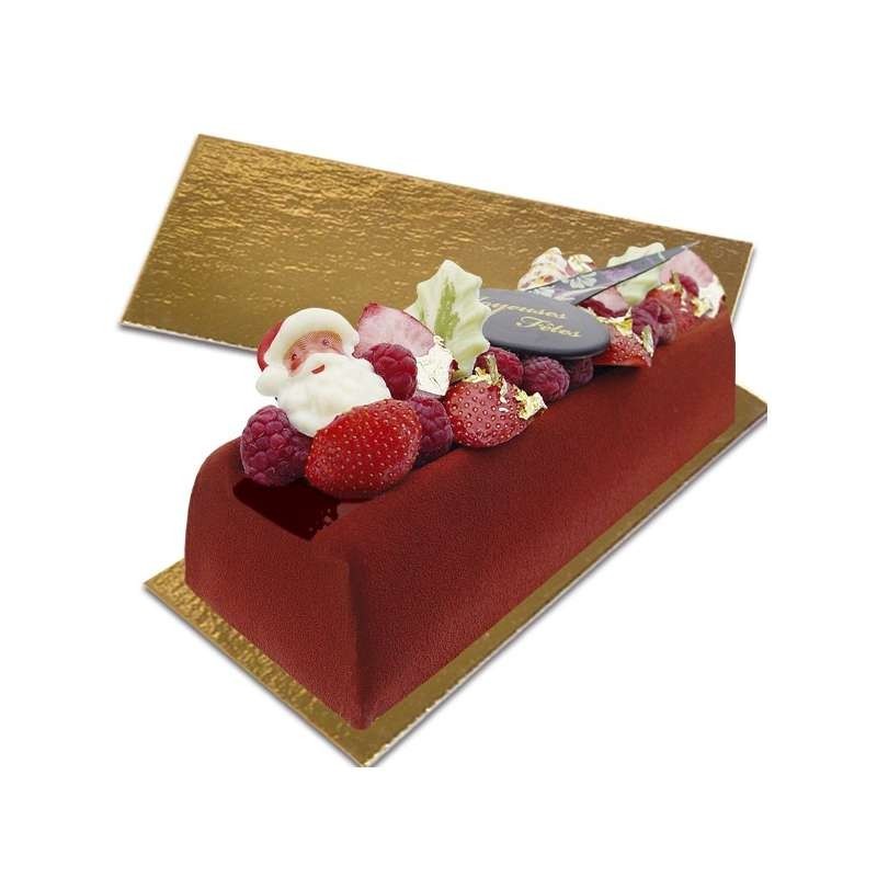 5 semelles à gâteau or pour bûche