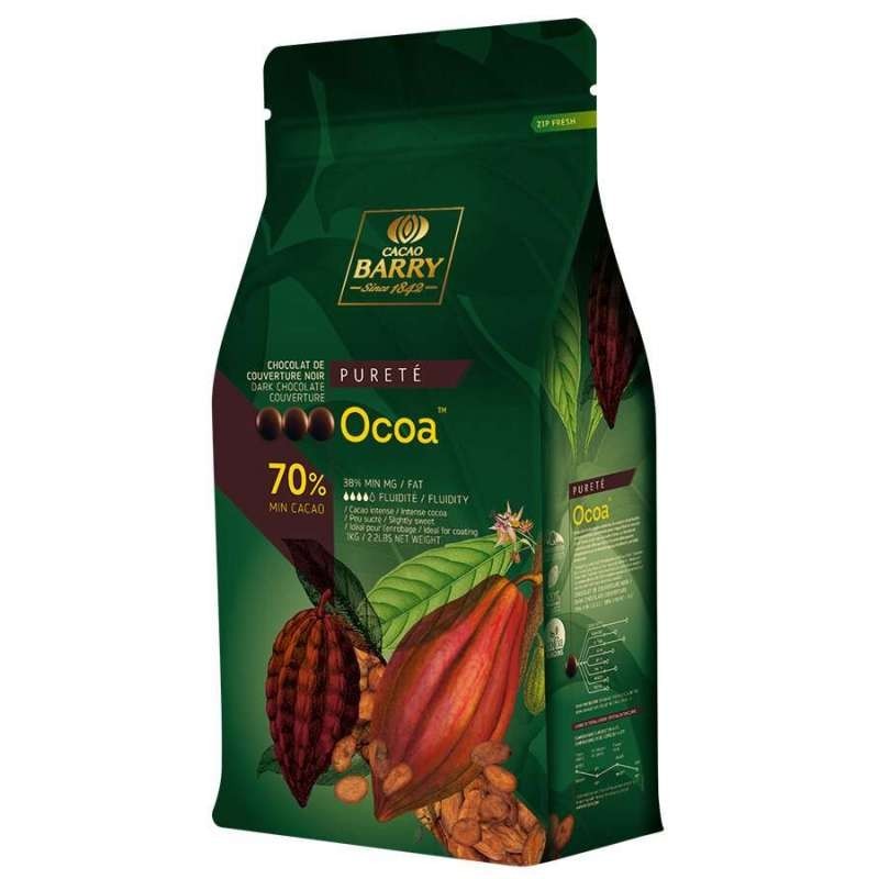 Chocolat de Couverture 1kg Barry - Noir Ocoa 70% Cacao