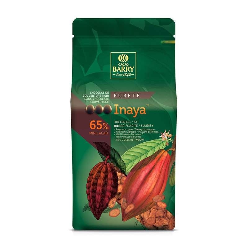 Chocolat de Couverture 1kg Barry - Noir Inaya 65% Cacao