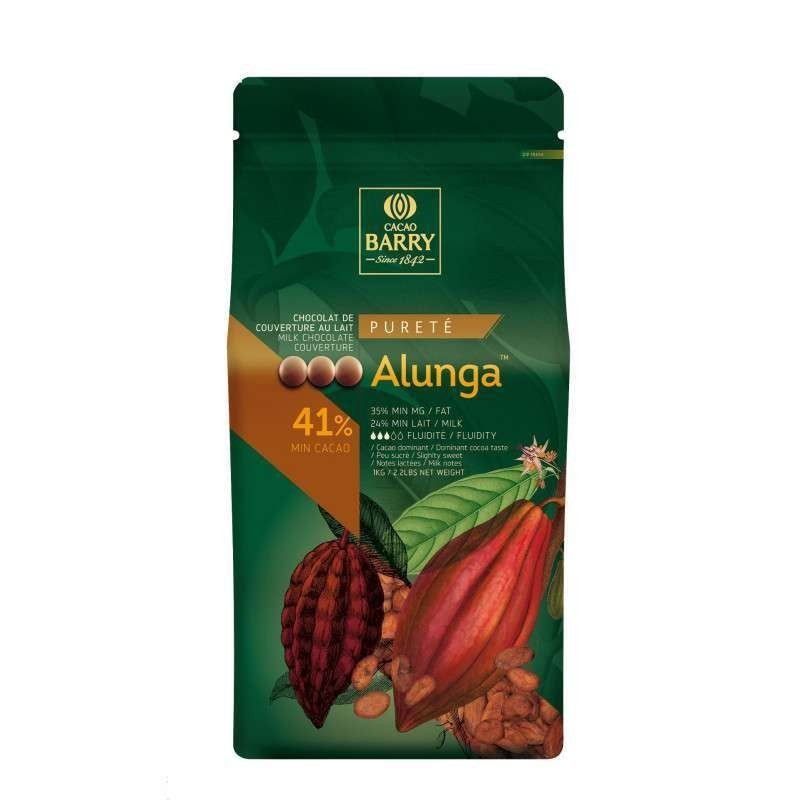 Chocolat de Couverture 1kg Barry - Lait Alunga 41% Cacao