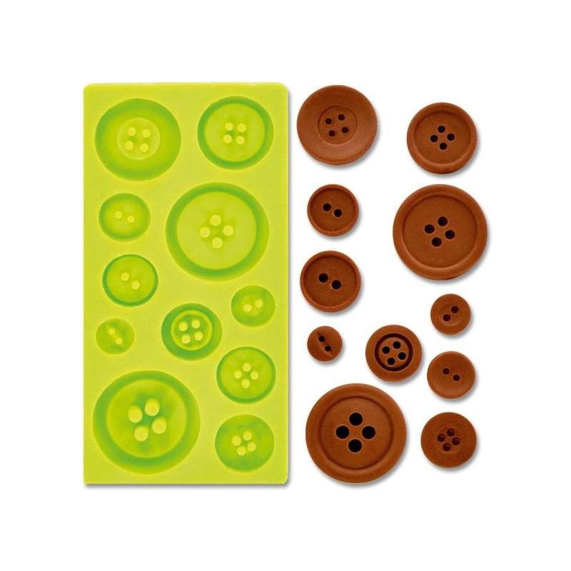 Silicone Mould - Buttons (115x55mm)