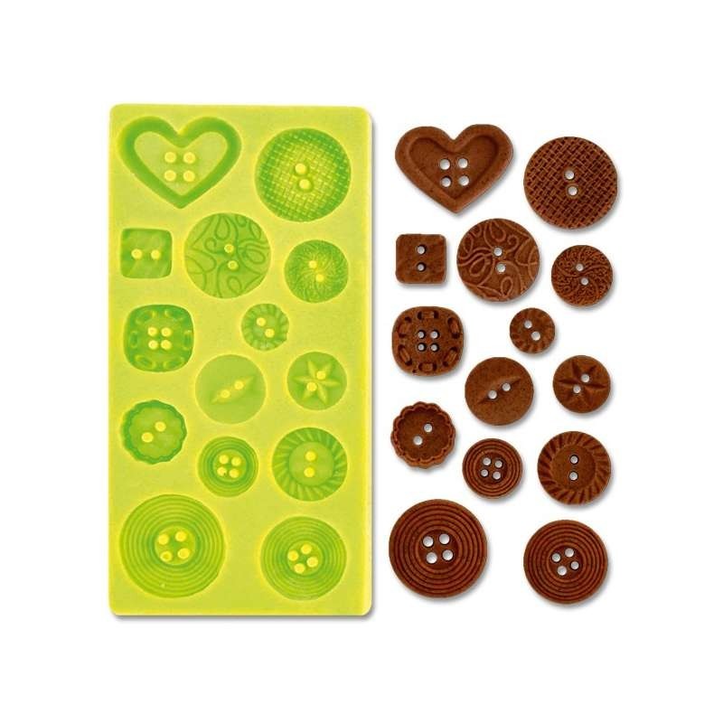 Silicone Mould - Fun Buttons