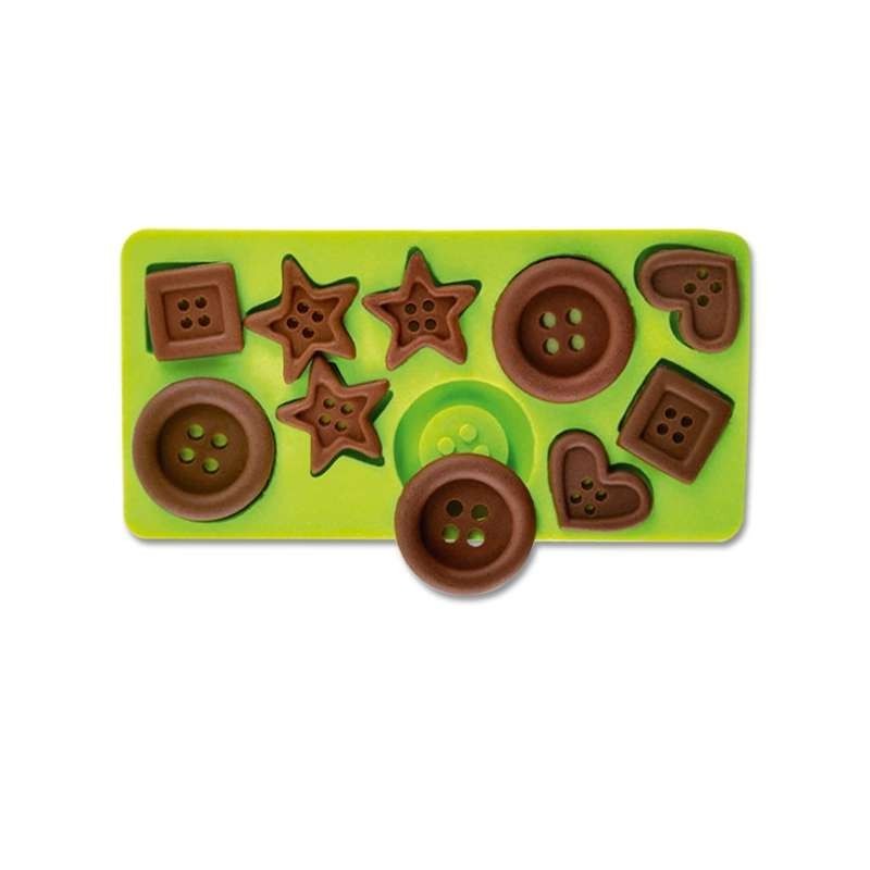Silicone Mould - Fun Buttons (135X55mm)