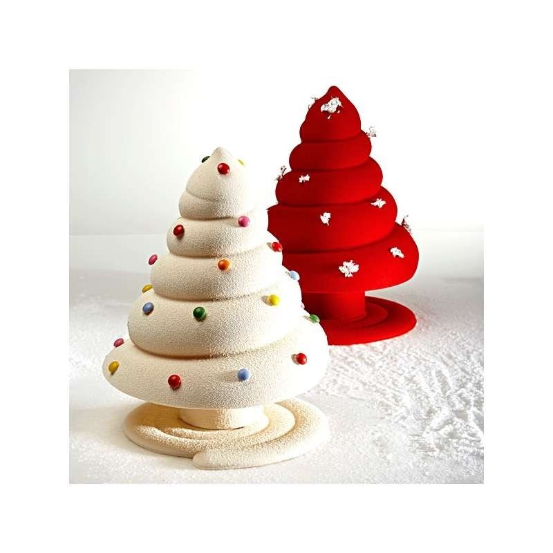 Chocolate Mould - Set of 2 Twirling Christmas Tree