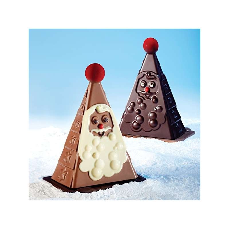 Chocolate Mould - Set of 2 Triangle Santa Claus