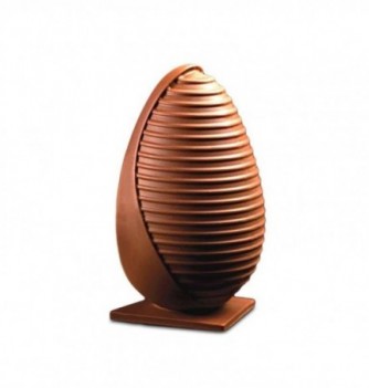 Chocolate Mold - Set of Striped Eggs with bases 200mm