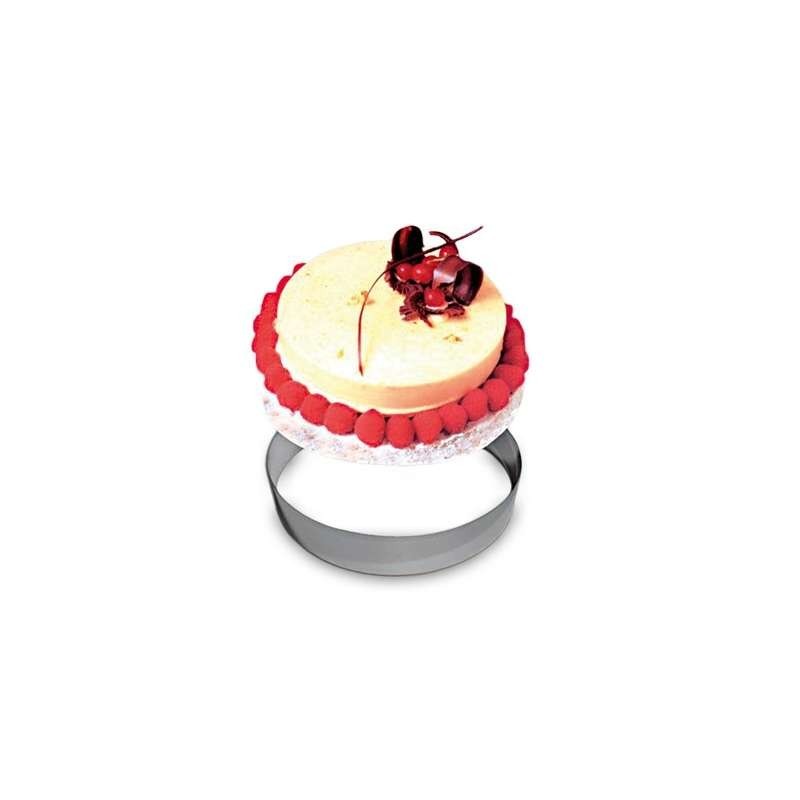 Cercle Mousse Pâtisserie Inox - Ø 8cm - H 4,5cm