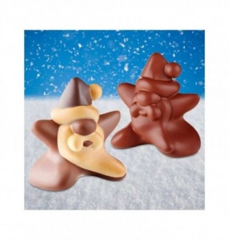 Chocolate Mould - Set of 2 Santa Claus Star