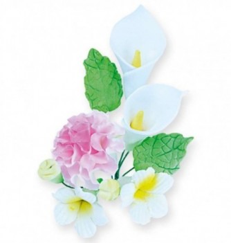 Gumpaste Flowers - Pink and white flowers