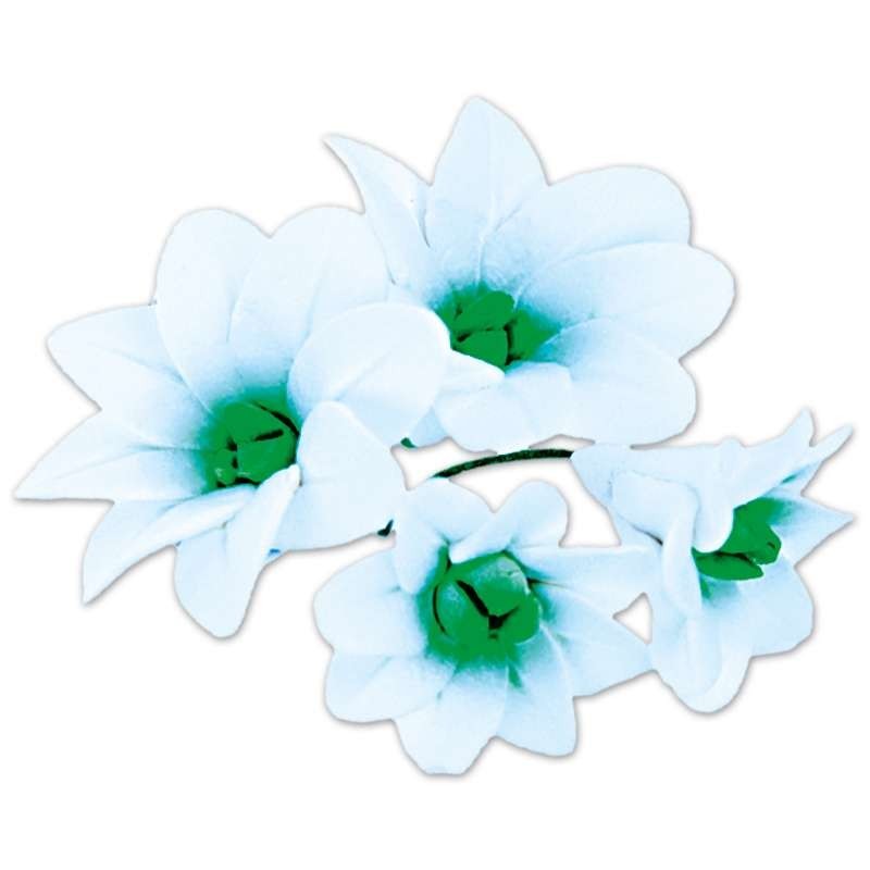 Gumpaste Flowers - White & Green Nenuphar