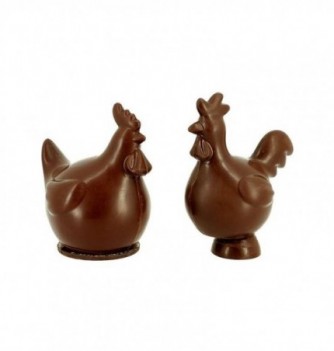 Chocolate Mould - Large Hen & Rooster (136x114x145mm - 129x92x139mm)