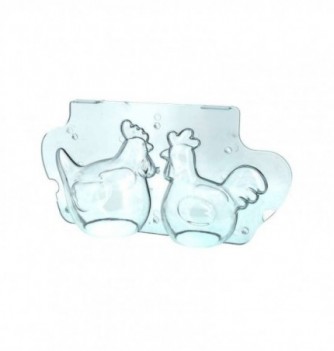 Chocolate Mould - Large Hen & Rooster (136x114x145mm - 129x92x139mm)