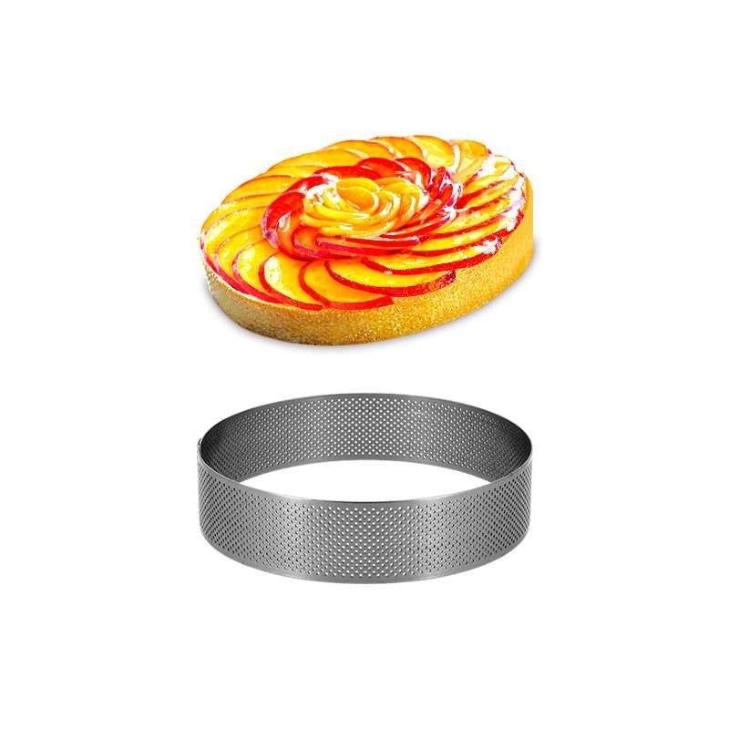 Cercle Inox Pâtisserie Micro-Perforé - Ø 10cm - H 3,5cm