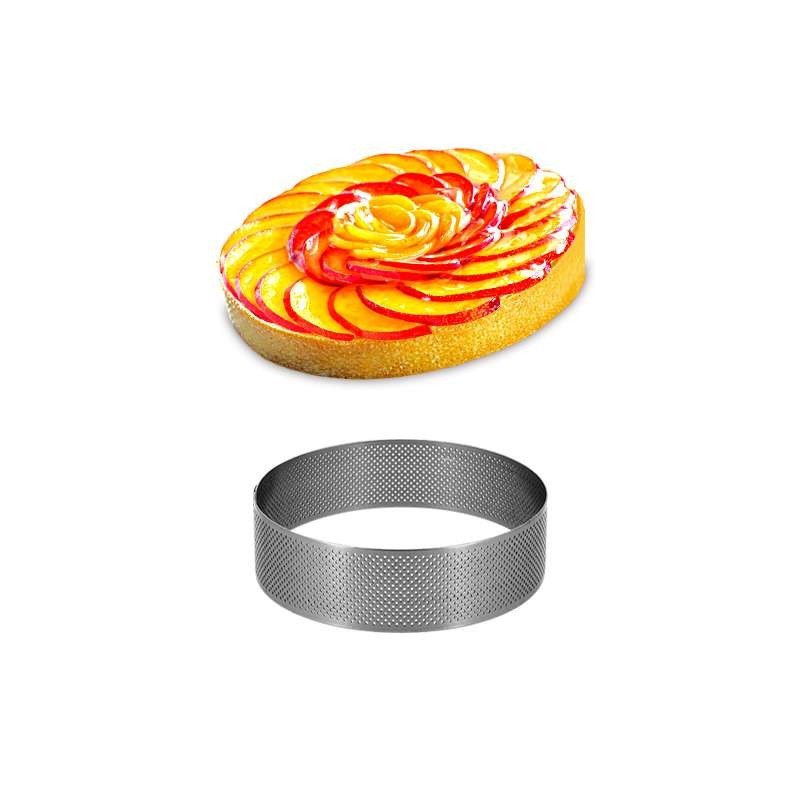 Cercle Inox Pâtisserie Micro-Perforé - Ø 8cm - H 3,5cm