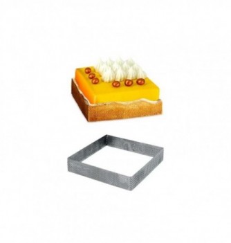 Square Micro-perforated Stainless Steel Frame 8x8x2cm 