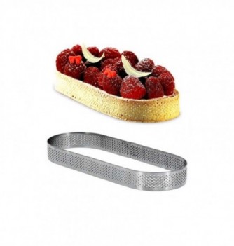 Cercle à Tarte Ovale 19cm Inox Micro-Perforé ht.2cm