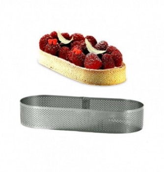 Cercle à Tarte Ovale 29cm Inox Micro-Perforé ht.3.5cm