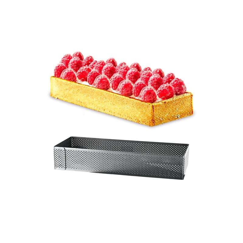 Rectangle Inox Pâtisserie 19x7cm Micro-Perforé ht.3.5cm