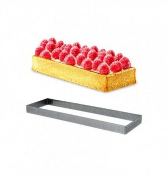 Rectangle Inox Pâtisserie 19x7cm Micro-Perforé ht.2cm