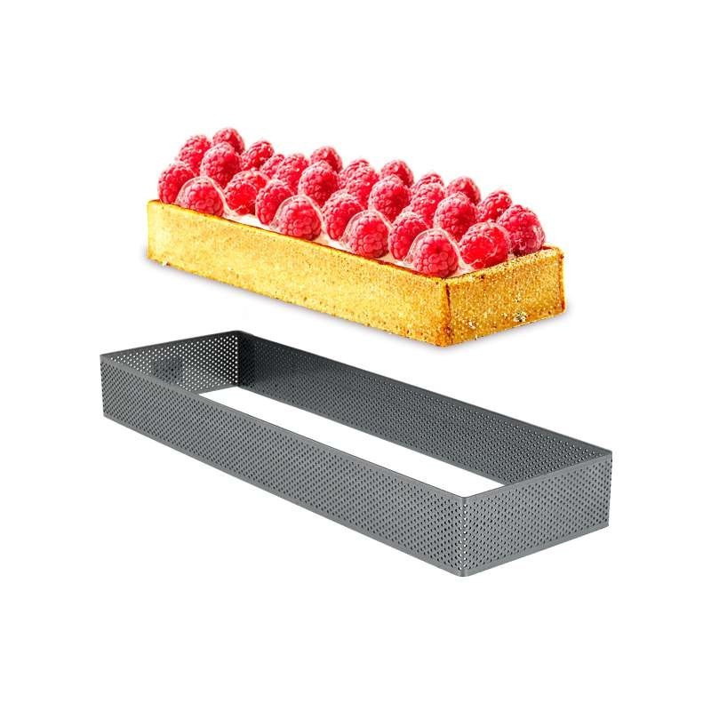 Rectangle Inox Pâtisserie 29x9cm Micro-Perforé ht.3.5cm