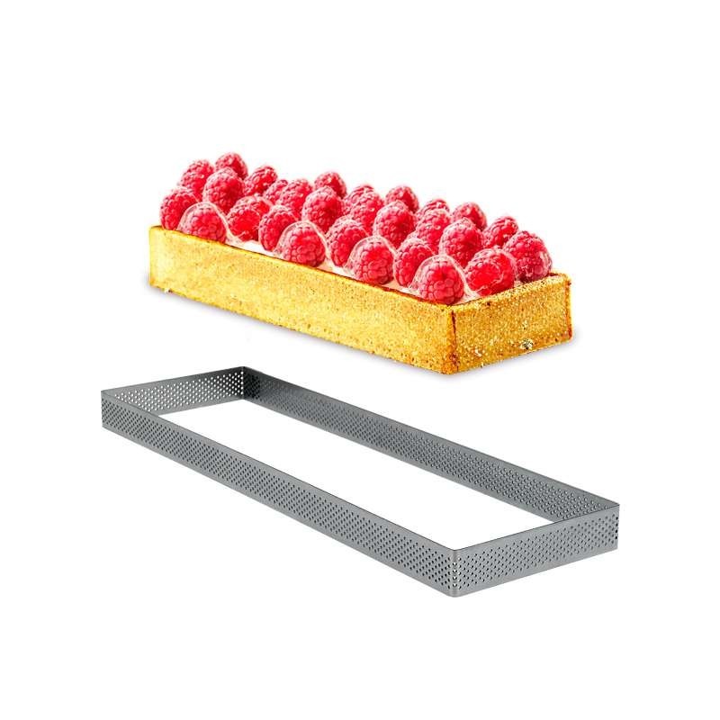 Rectangle Inox Pâtisserie 29x9cm Micro-Perforé ht.2cm