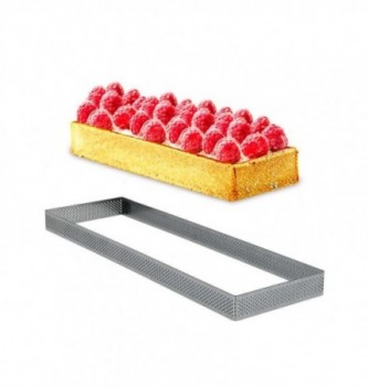 Rectangle Inox Pâtisserie 29x9cm Micro-Perforé ht.2cm