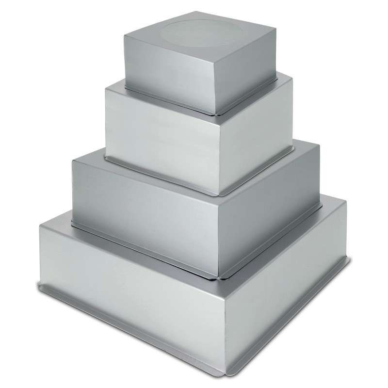 Set of 4 Square Moulds for Wedding Cake
