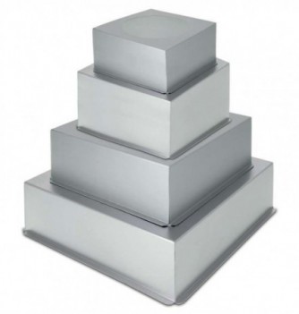 Set of 4 square molds for Wedding Cake