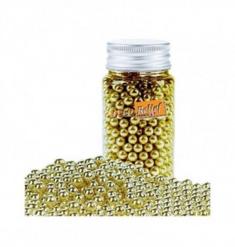 Perles dorées intérieur sucre - 80g - Ø 6-7 mm