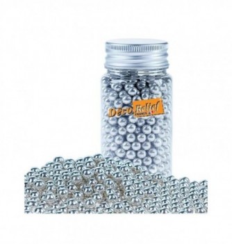 Perles argentées intérieur sucre - 80g - Ø 6-7 mm