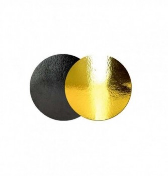 x10 Gold/Black Round Cardboard Cake Base (16cm)