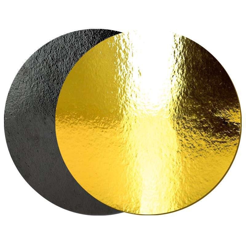 x10 Gold/Black Round Cardboard Cake Base (32cm)