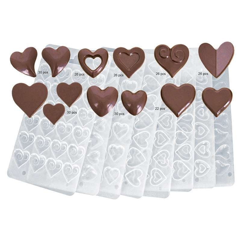 Chocolate Friture Mould - Heart x 8