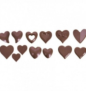 Moule Friture Chocolat Assortiment 8 Modèles de Coeurs