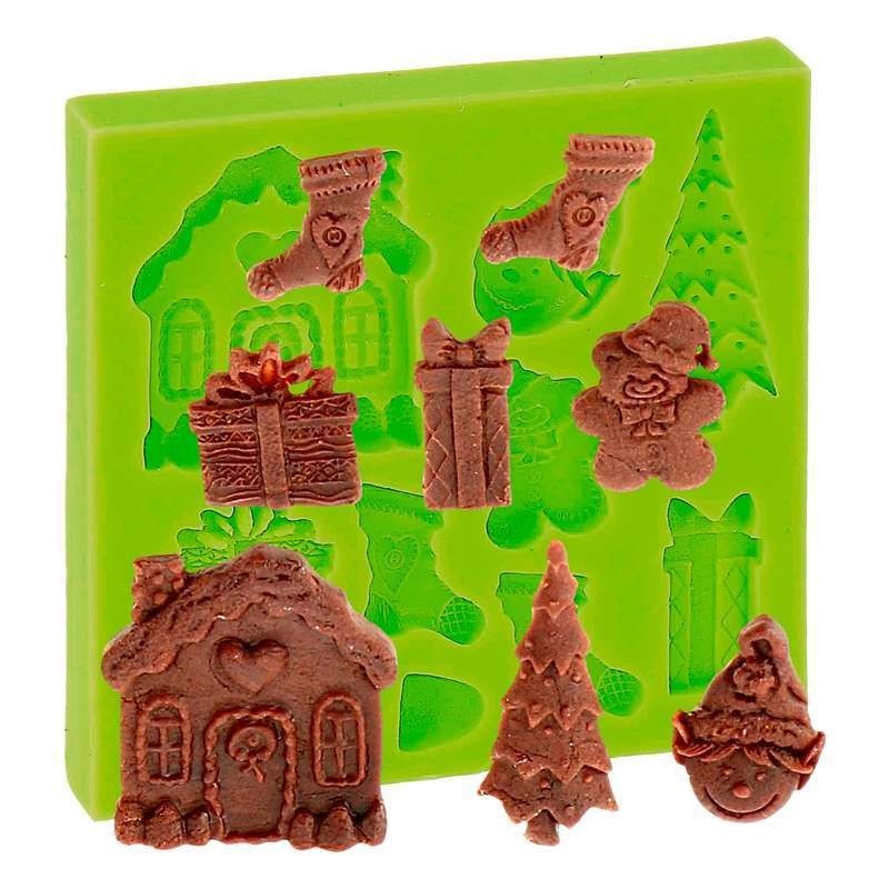 Silicone Mould - Christmas Decorations (2-4x2-3.5cm)