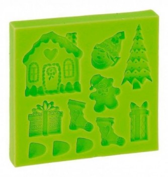 Silicone Mould - Christmas Decorations (2-4x2-3.5cm)