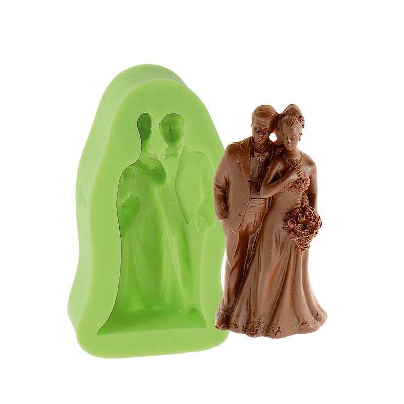 Silicone Mould - Bride & Groom (9.5x5cm)