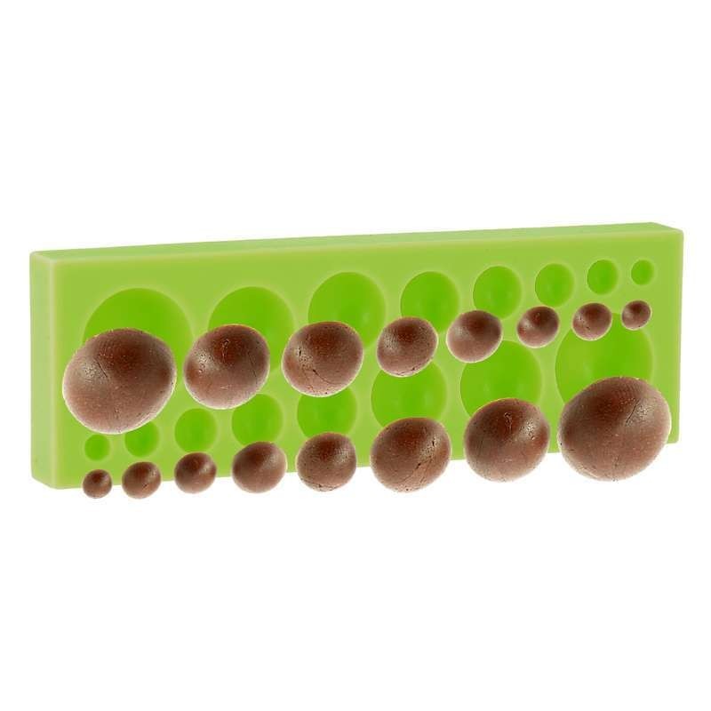 Silicone Mould - Semi Spheres (1.5-2.5x1.5-2.5cm)