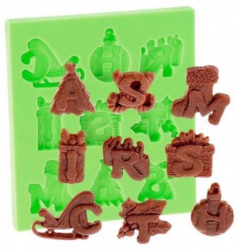 Silicone Mould - Christmas Letters (2-3.5cm)