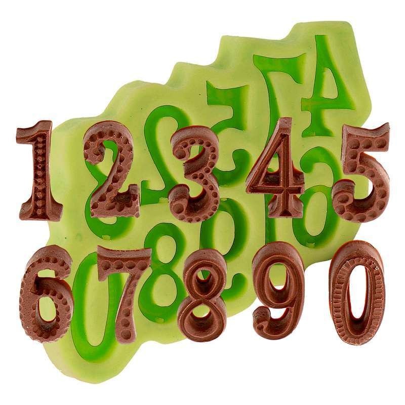 Silicone Mould - Numbers (4x2.5cm)