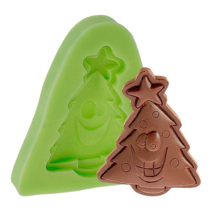 Silicone Mould - Funny Christmas Tree (7.5x5.5cm)