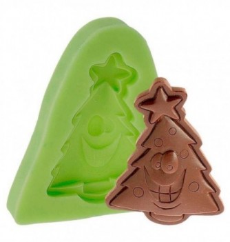 Silicone Mould - Funny Christmas Tree (7.5x5.5cm)