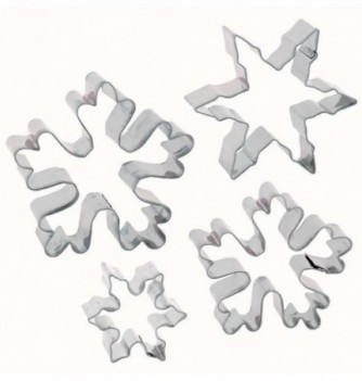 Stainless Steel Cutters - Snowflakes x 4 
