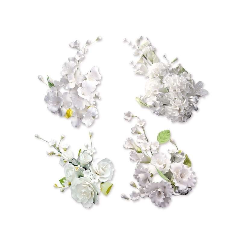 Gumpaste Flowers - Big white flowers h200mm