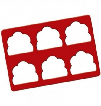 Silicone Stencil for Yule Log Eges - Clouds 75x88mm