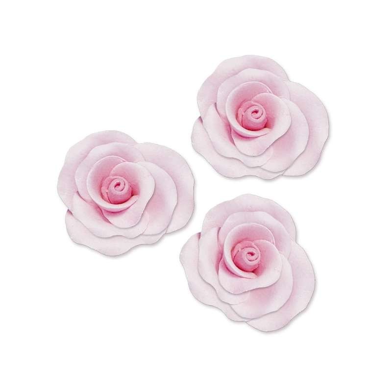 Gumpaste Flowers - Big Pink Roses Diam.40mm