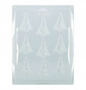 Chocolate Friture Thermoformed Mould - Christmas Tree x 9 6x4.5cm