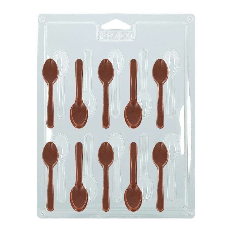 Chocolate Friture Thermoformed Mould - Spoons x 10 8cm