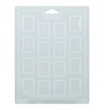 Chocolate Friture Thermoformed Mould - Biscuits x 16 4x2.5cm